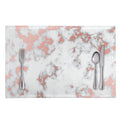 White Rose Gold Marble Print Placemat