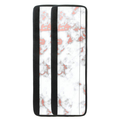 White Rose Gold Marble Print Refrigerator Handle Covers