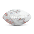 White Rose Gold Marble Print Rugby Ball