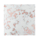 White Rose Gold Marble Print Silk Bandana