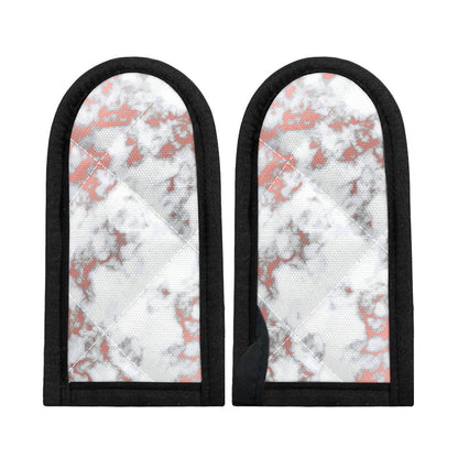 White Rose Gold Marble Print Skillet Handle Cover