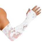 White Rose Gold Marble Print Sun Protection Arm Sleeves