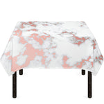 White Rose Gold Marble Print Tablecloth
