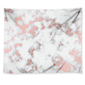 White Rose Gold Marble Print Tapestry