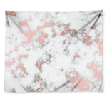 White Rose Gold Marble Print Tapestry