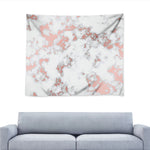 White Rose Gold Marble Print Tapestry