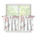 White Rose Gold Marble Print Tier Curtains