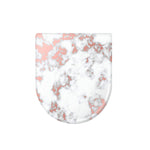 White Rose Gold Marble Print Toilet Lid Cover