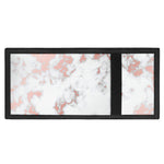 White Rose Gold Marble Print Trifold Wallet