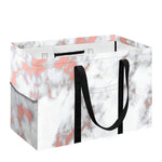 White Rose Gold Marble Print Utility Tote Bag