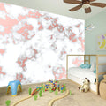 White Rose Gold Marble Print Wall Sticker