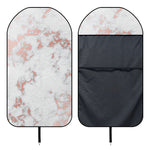 White Rose Gold Marble Print Waterproof Car Seat Cover