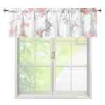 White Rose Gold Marble Print Window Valance