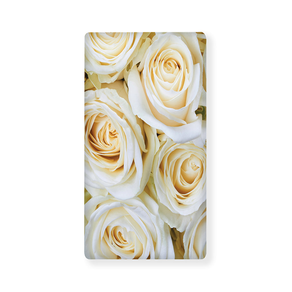 White Rose Print Baby Crib Sheet
