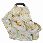 White Rose Print Baby Seat Cover