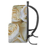 White Rose Print Backpack