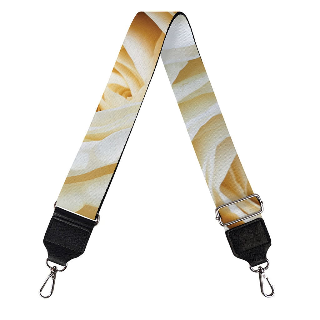 White Rose Print Bag Strap