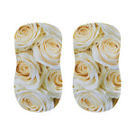 White Rose Print Bar Stool Covers