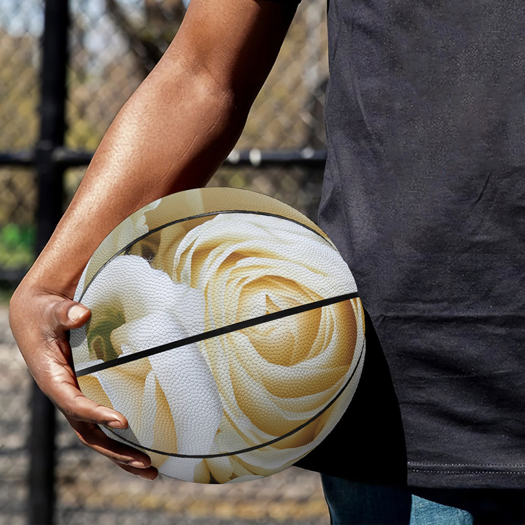 White Rose Print Basketball