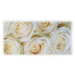 White Rose Print Beach Towel