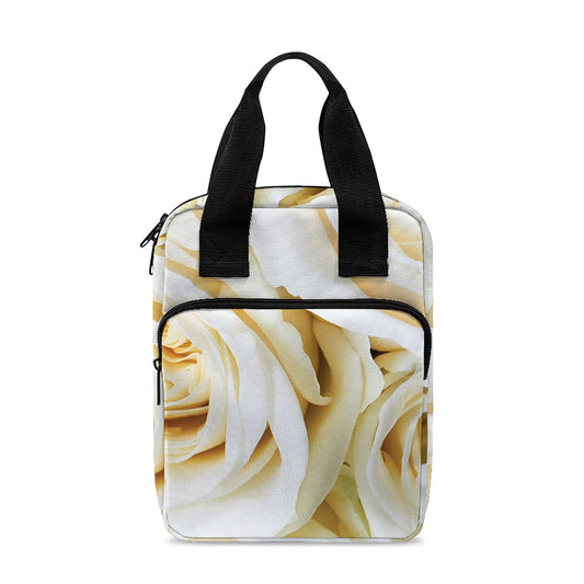 White Rose Print Bible Tote Bag