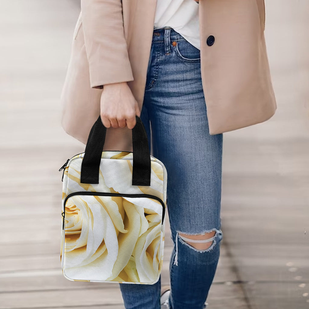 White Rose Print Bible Tote Bag