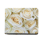 White Rose Print Bifold Wallet