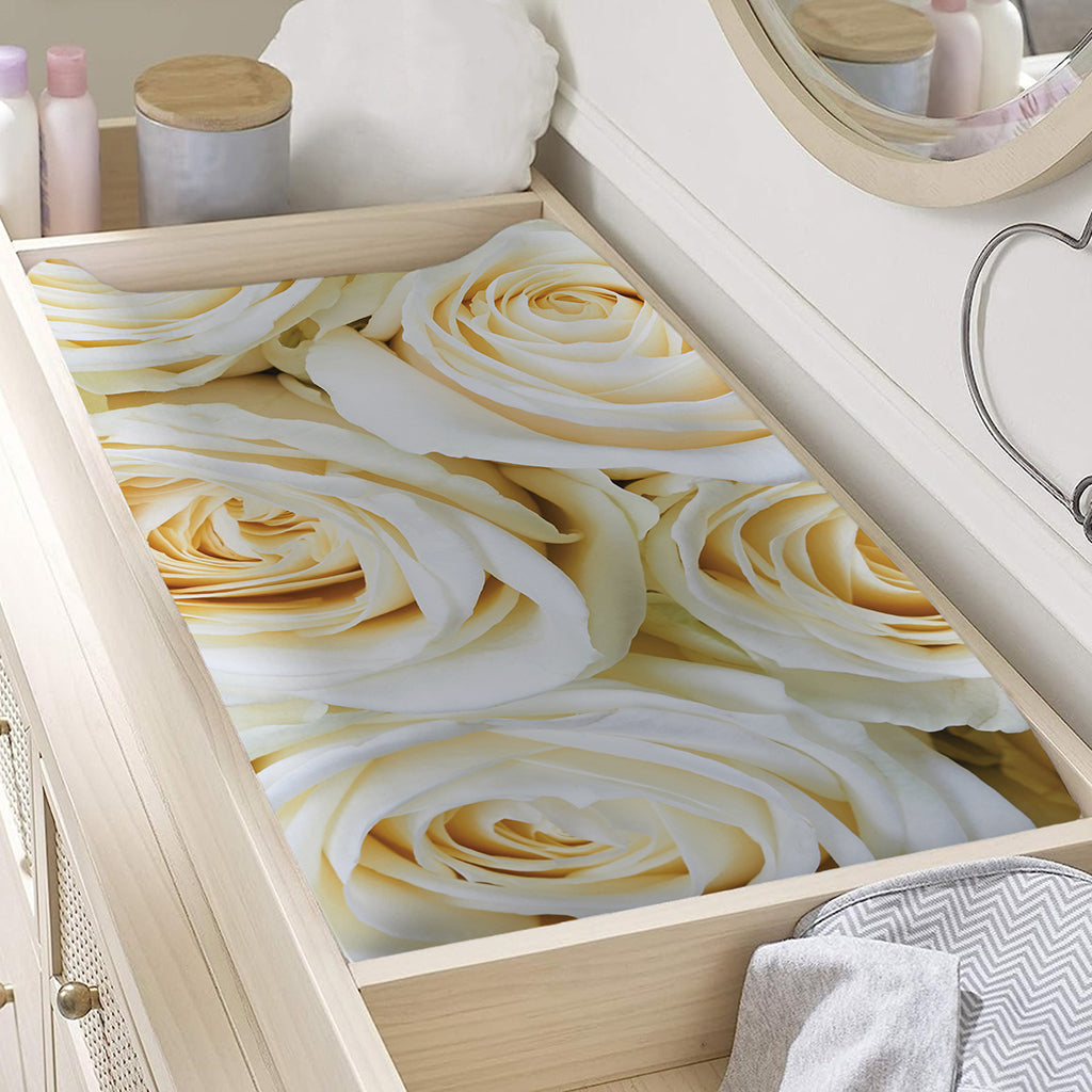 White Rose Print Changing Pad Cover