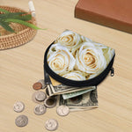 White Rose Print Coin Purse