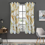 White Rose Print Curtain