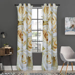 White Rose Print Curtain