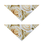 White Rose Print Dog Bandana