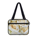 White Rose Print Double Strap Bible Bag