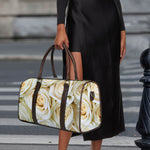 White Rose Print Duffle Bag