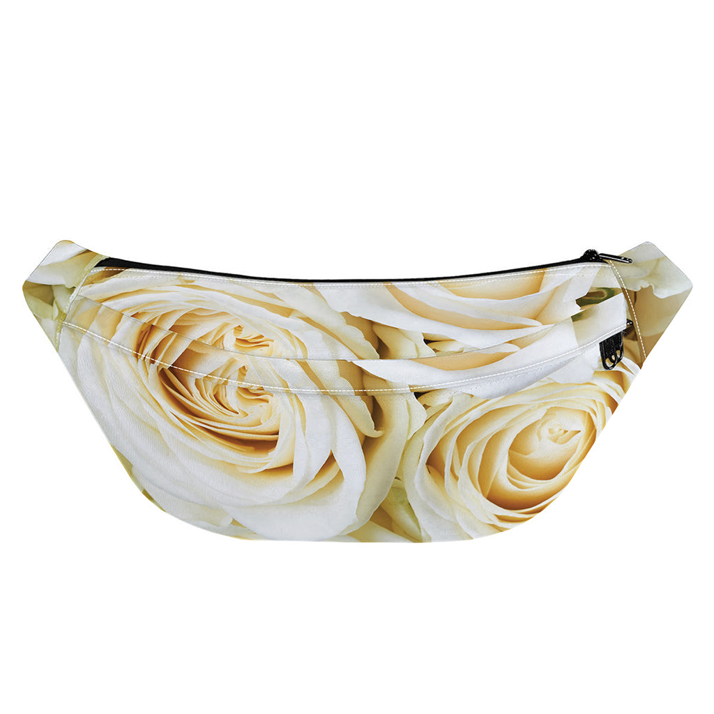 White Rose Print Fanny Pack