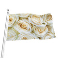 White Rose Print Flag