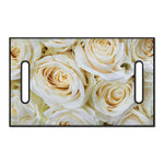 White Rose Print Golf Cart Seat Cover