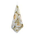 White Rose Print Hand Towel