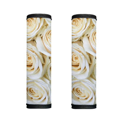 White Rose Print Handle Covers