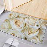White Rose Print Indoor Door Mat