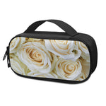 White Rose Print Insulin Cooler Travel Case