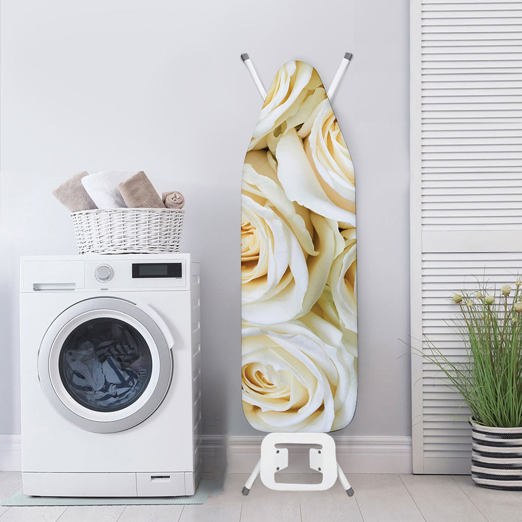 White Rose Print Ironing Board Cover