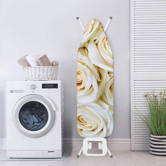 White Rose Print Ironing Board Cover