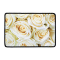 White Rose Print Kitchen Mat