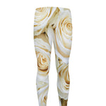 White Rose Print Men's leggings