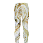 White Rose Print Men's leggings