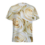 White Rose Print Men's Sports T-Shirt