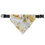 White Rose Print Over The Collar Dog Bandana