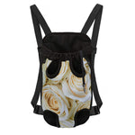 White Rose Print Pet Carrier Backpack