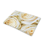 White Rose Print Pet Cooling Mat Cover